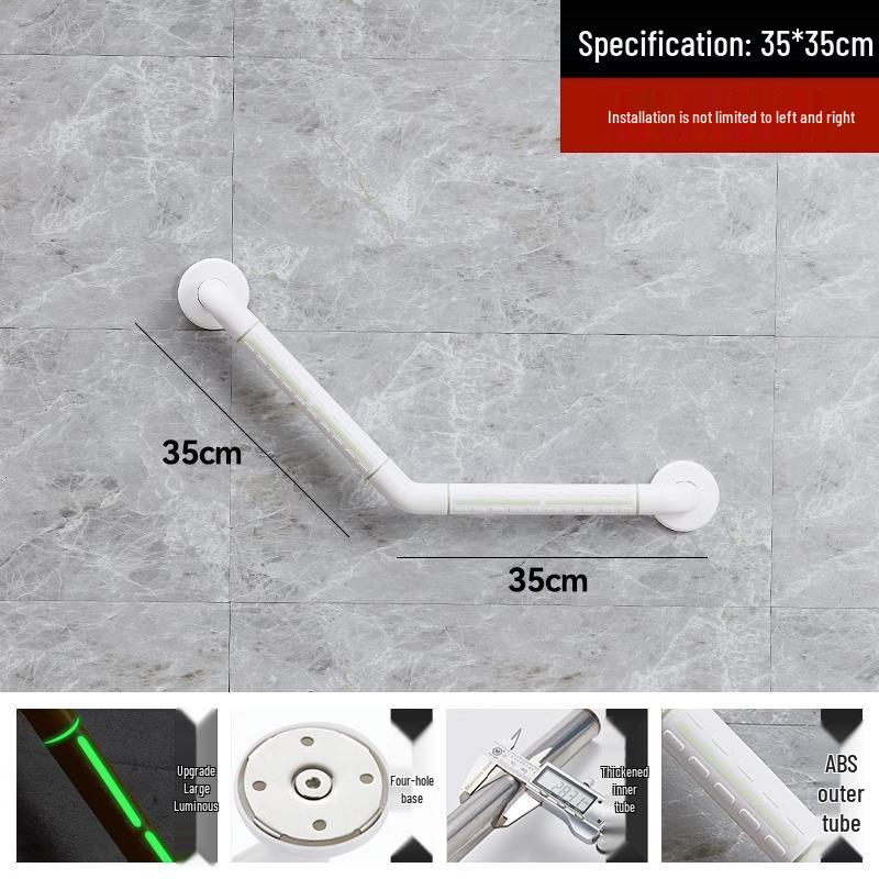 Barrier-Free Stainless Steel Safety Handrail for Elderly and Disabled - Anti-Slip Grab Bar for Toilet and Washroom