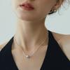 Gold Silver Beaded Pearl Pendant Necklace Set – Minimalist Dainty Jewelry for Women, Elegant Gift