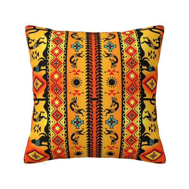 Afrikanische Stammes-Native American Kokopelli Kissenbezug xcm Samt Kissenhülle für Sofa Quadratischer Kissenbezug Heimdekoration