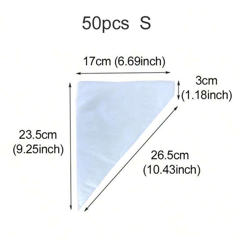 50/100 Stück Spritzbeutel Einweg Transparent Spritzbeutel Melköl Haushalt Küche Backprodukte für Kuchen Dekoration TMZ