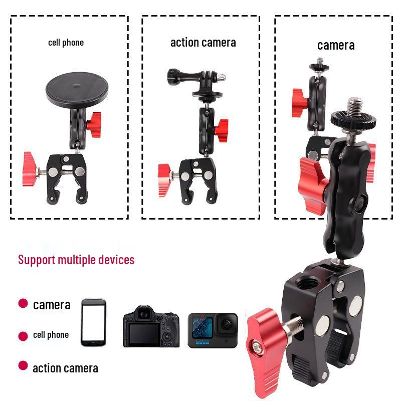 Universal Desktop Boom Arm Stand for Phones & Tablets - Multi-Directional, Ideal for Live Broadcasts & Overhead Shots