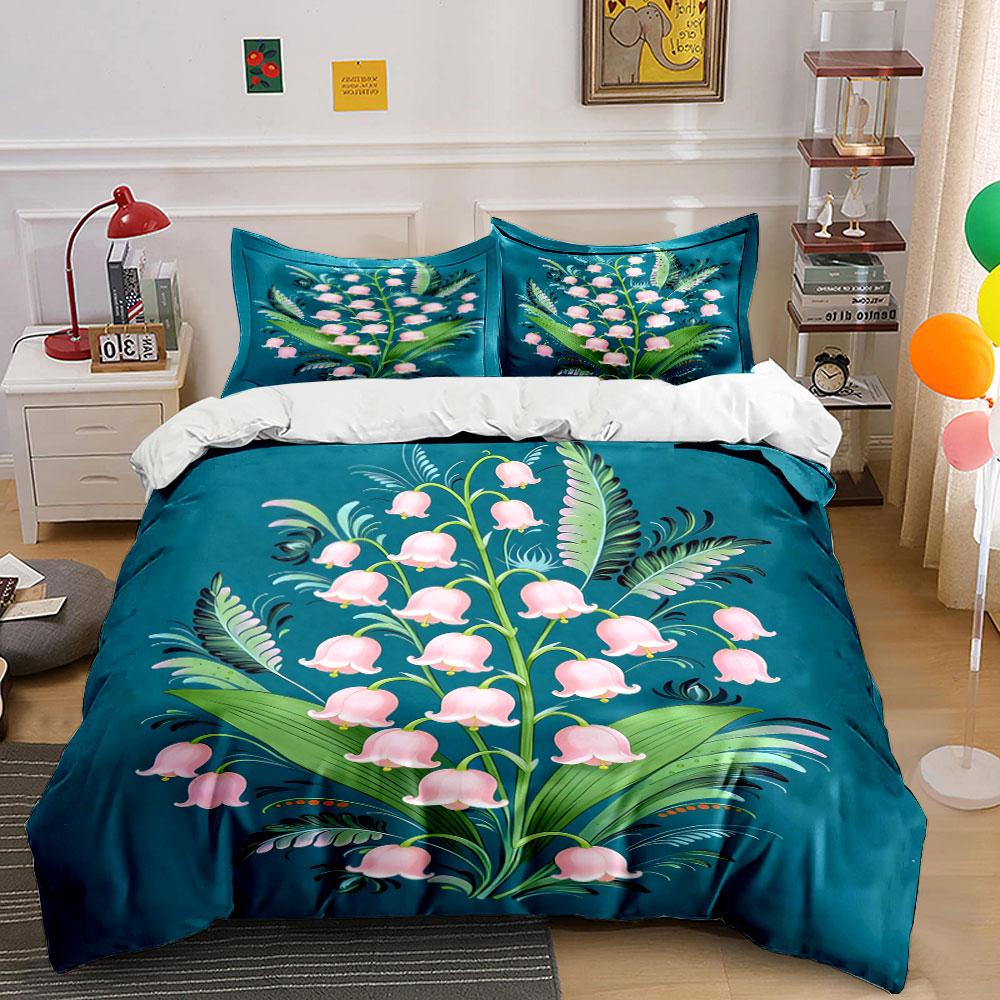 

Pink lily of the valley. Bedding sets Duvet cover sets Duvet covers Pillowcases(1 * Duvet Cover 2 * Pillowcases, without duvet insert) 135x200cm