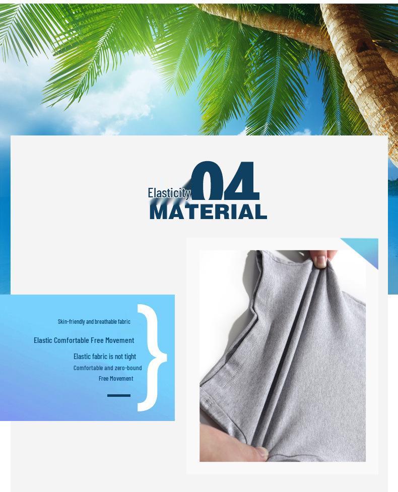 Men's Summer Casual Sports Shorts - Loose, Comfortable, Five-Point Pants for Home or Beach.