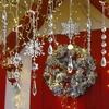 10 PCs Christmas Tree Decoration Crystal Ornaments Hanging Acrylic Snowflake Icicle Ornaments For Christmas Tree Winter New Year Party