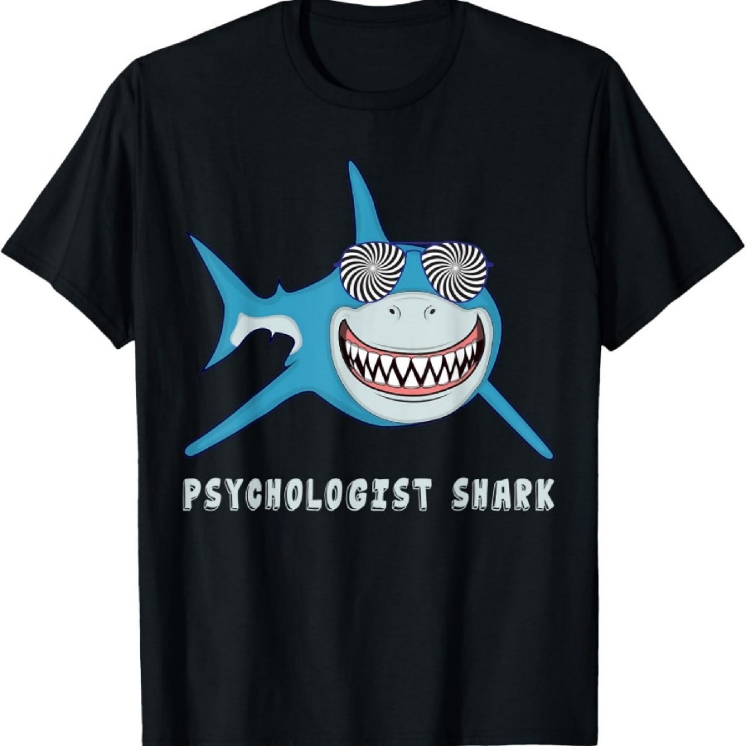 Психолог Акула Гипнотизировать Транс Психо Забавный Терапевт Футболка S