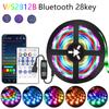10M 20M Strisce LED RGB 5050/RGBIC WS2812B Infrarossi Bluetooth Ontroller TV Retroilluminazione Camera Luces Luminoso Decorare Fita Lampada