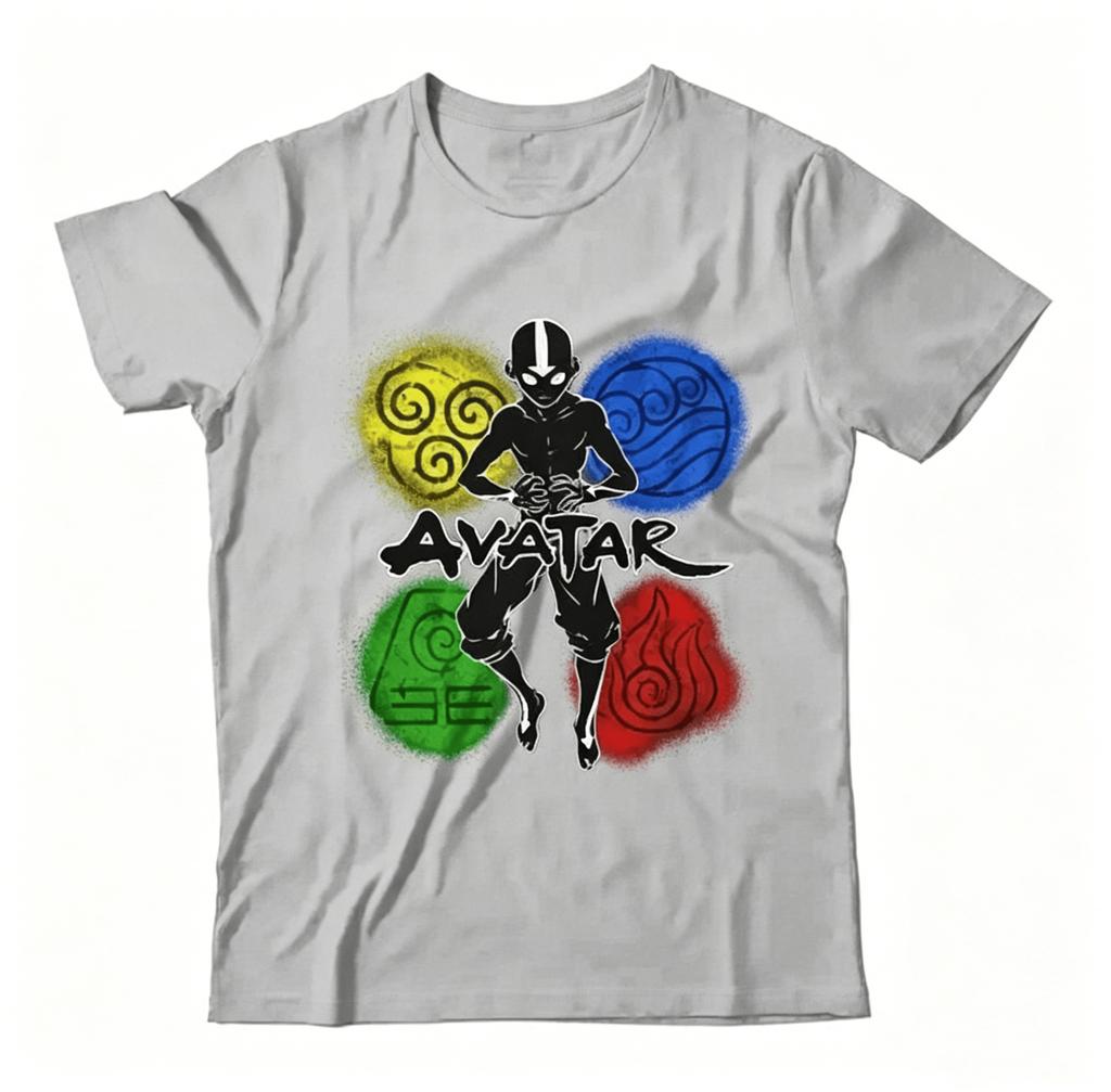 Cartoon Avatar The Last Airbender Aang Tshirt 2026 Summer New Unisex Unisex Fashion Cotton Oversized Unisex Tshirt Highend Y2k
