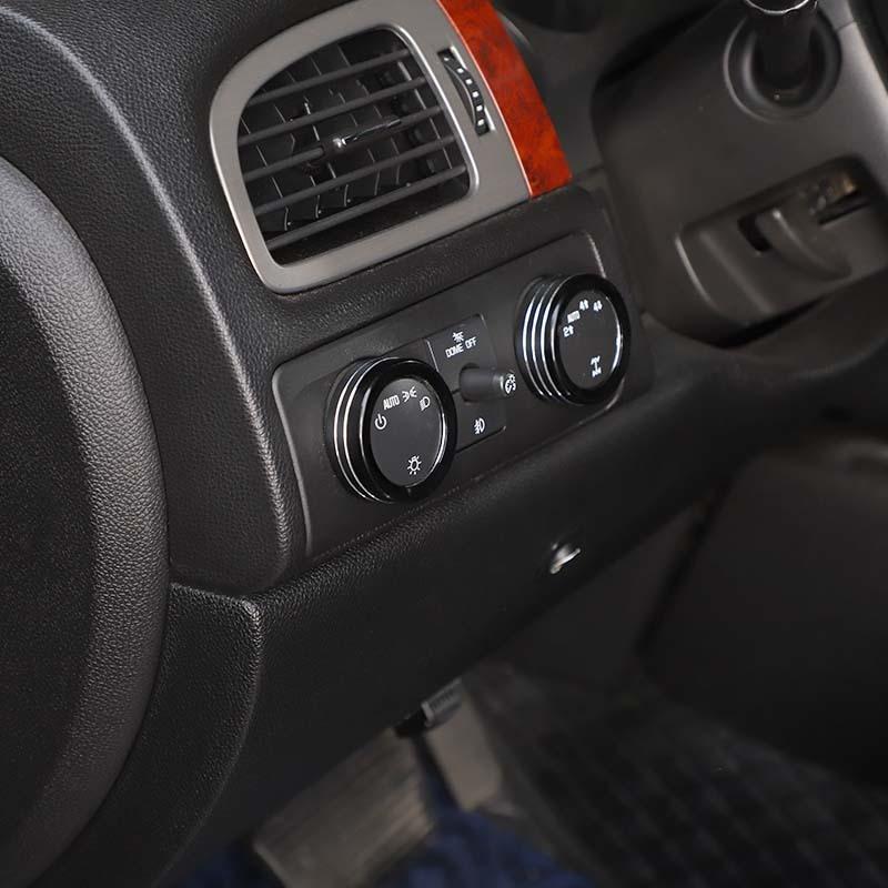 Aluminum Alloy  Central Control Knob Decorative Ring Cover For Chevy Silverado/Tahoe For Suburban/ Avalanche/GMC-YUKON 2007-2013