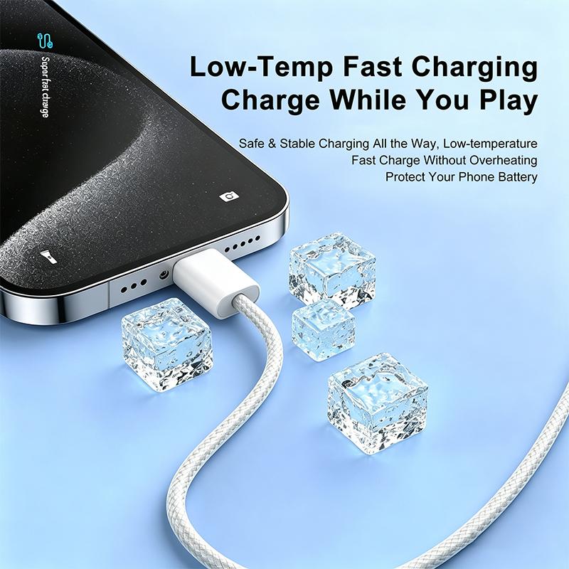 Original Apple 1M Type‑C To Type‑C Braided Fast Charging Cable Stable Power Delivery Durable Wire Universal Compatibility For Tablet Laptop