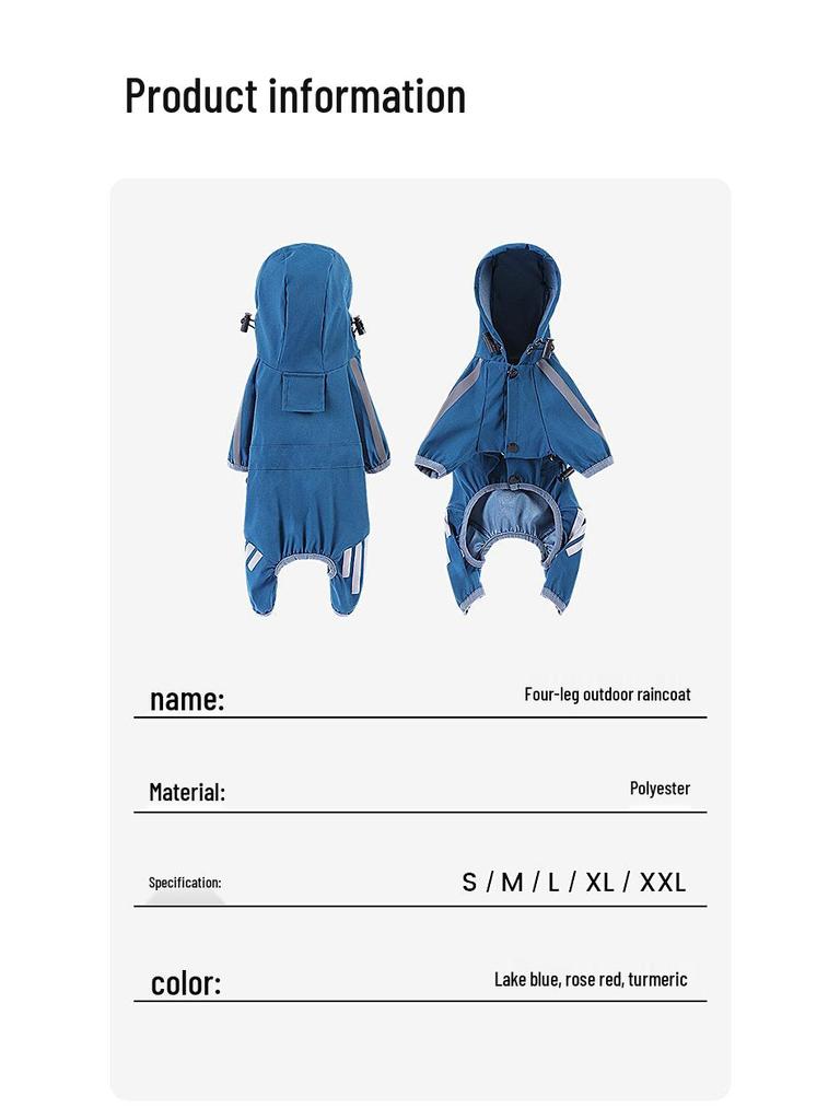 Waterproof Raincoat for Dogs - Large, Medium, Small Pets