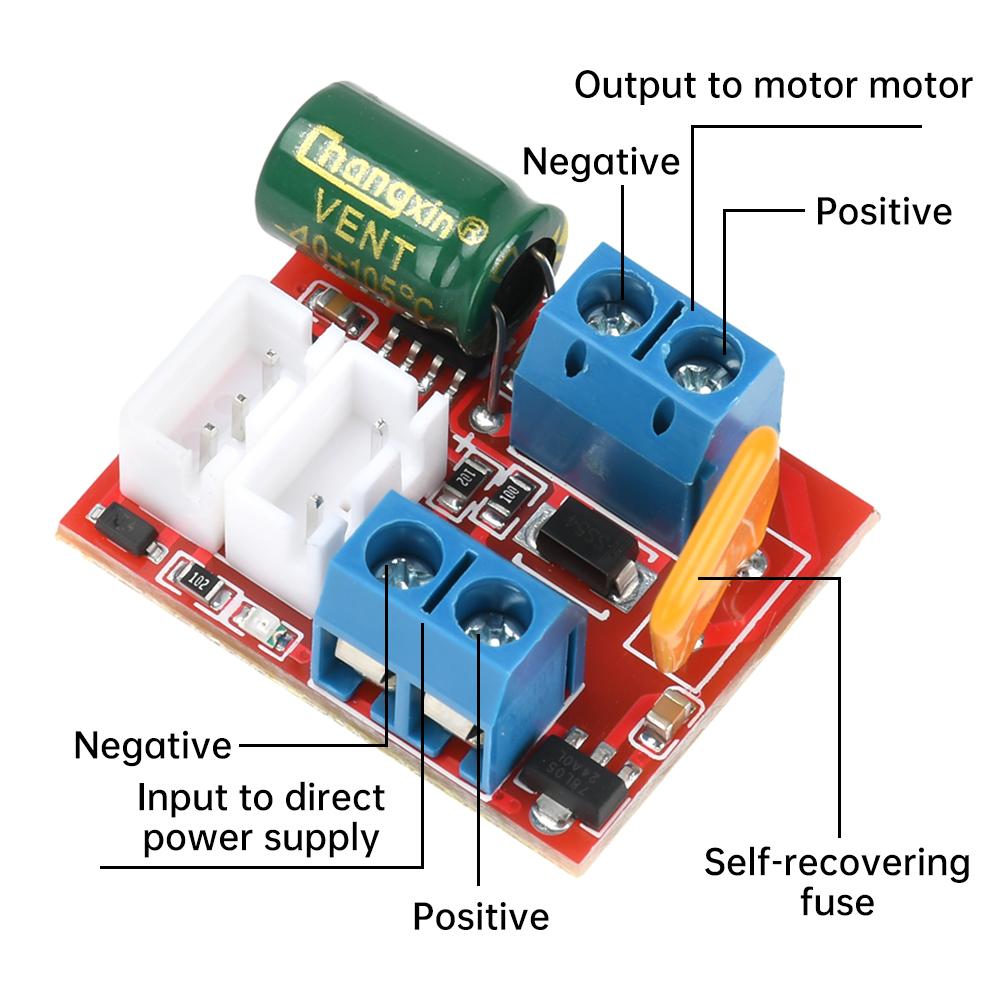 DC Motor PWM Speed Controller 3V 6V 12V 24V 35V Speed Control Switch Mini LED Dimmer Potentiometer 5A 90W