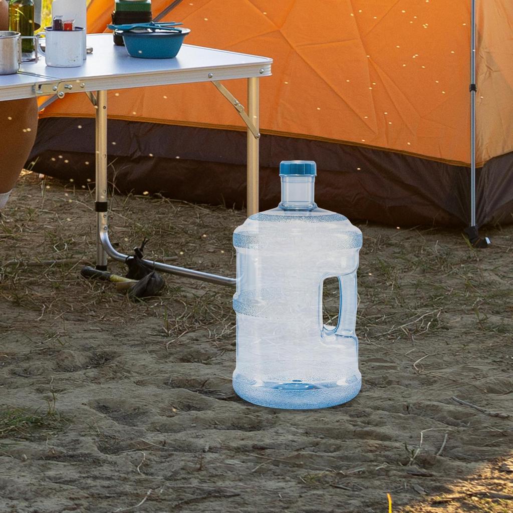 Water Container Dispenser Bottle Food Grade with A Spare Lid Carrier Jug for Emergency Outdoor