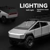 Tesla Cybertruck Camping Pickup mit Motorrad, SUV, Offroad-Modellauto aus Metall im Maßstab 1:24, Sammlerstück, Spielzeug für Kinder