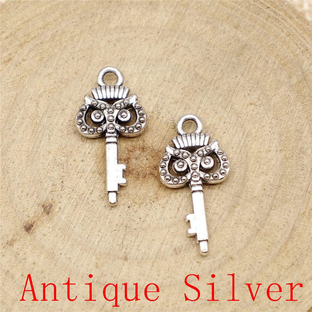 Classic Key Shaped Charms Pendant For Bracelet Necklace Jewelry Making Craft Findings