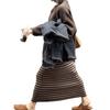 2025 Winter South Korean Retro High-End Knit Striped Mid-Length Skirt for Women