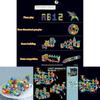 Magnetic Building Blocks Toy For Kids With Colorful Scene Track And Diy Fun