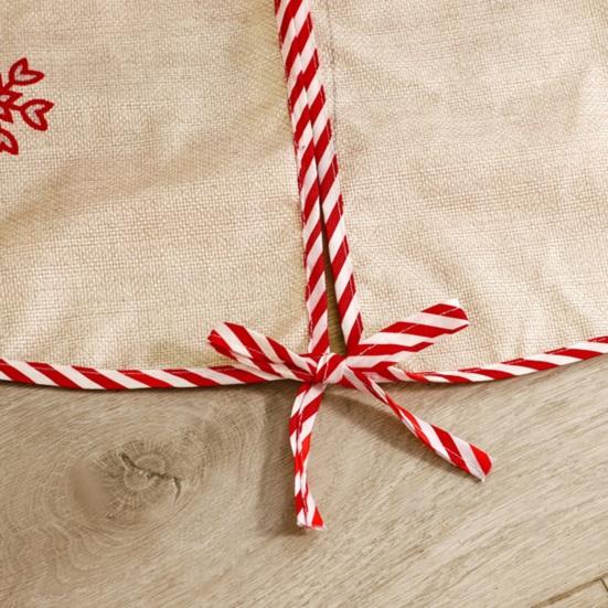 Christmas Tree Skirt 40 Inch Winter Snowman/Santa Claus Xmas Tree Mat Rustic Burlap Tree Skirt for Holiday Party Home Indoor Decorations