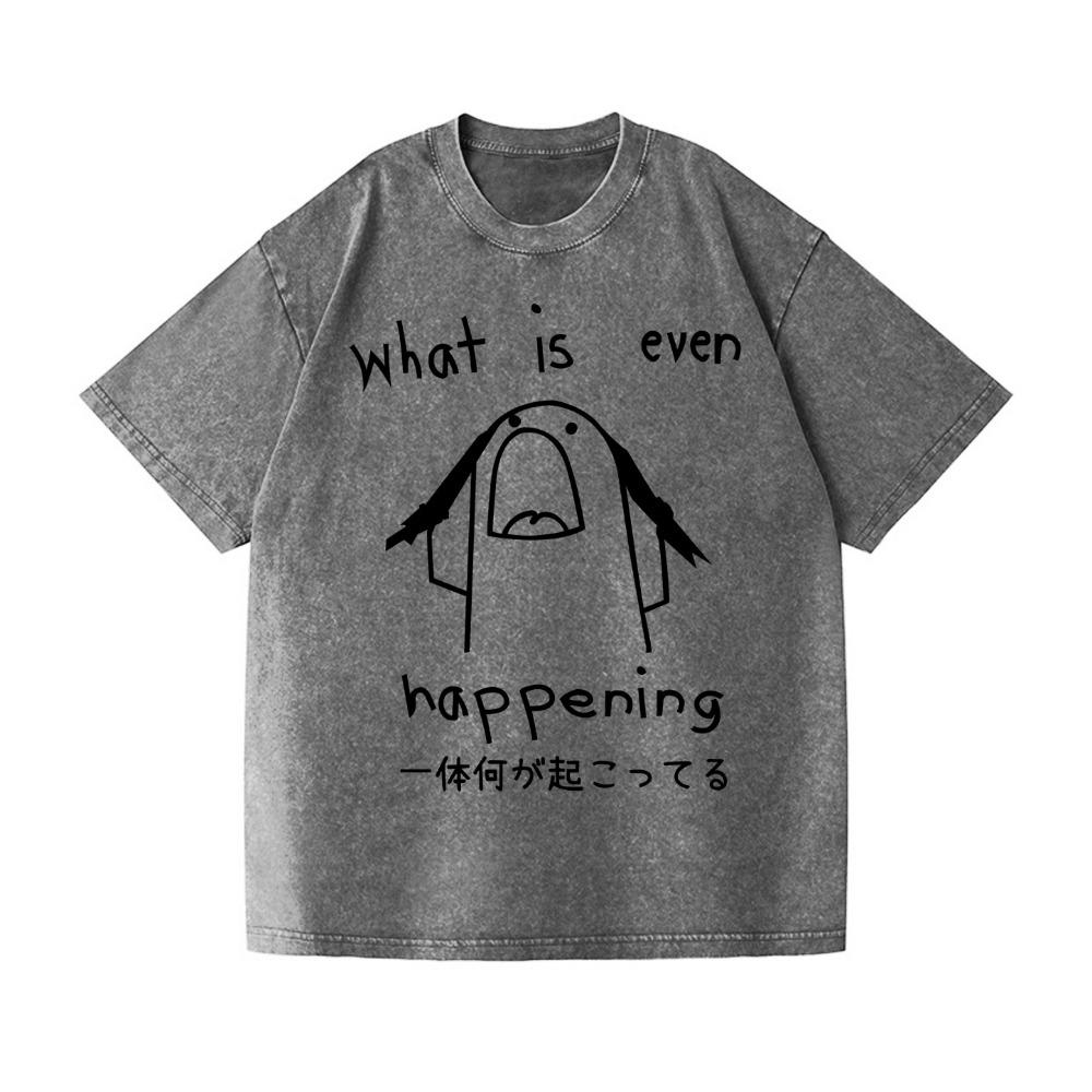 Fashion Sports Abstract Printing T-shirts Harajuku Short Sleeve Funny Washed Aicd Tops Summer Holiday Chic Tunics Man