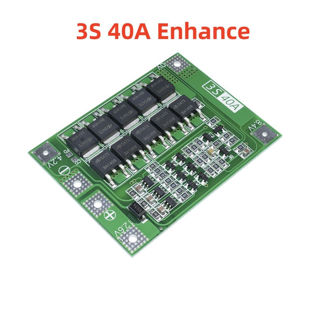

3S 4S 40A 60A Li-ion Lithium Battery Charger Protection Board 18650 BMS For Drill Motor 11.1V 12.6V/14.8V 16.8V Enhance/Balance