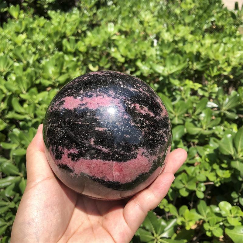 2.3kg Natural Crystal Ball Rhodonite Stone Quartz Crystal Sphere Healing for Gift