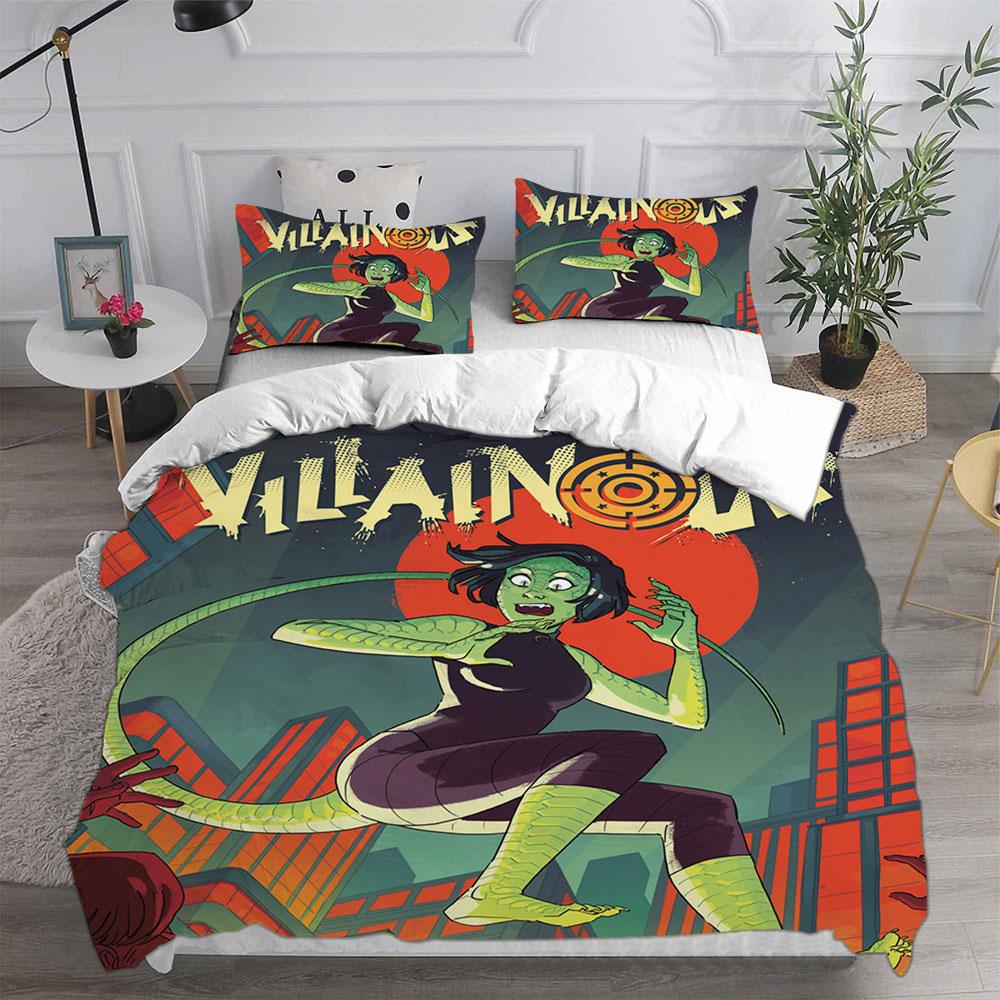

Новая игра Злодейские комплекты постельного белья Одеяло Покрывало Пододеяльник Наволочка Наборы из 2-3 предметов Детская Взрослая Спальня Декорация EU Twin 135x200cm