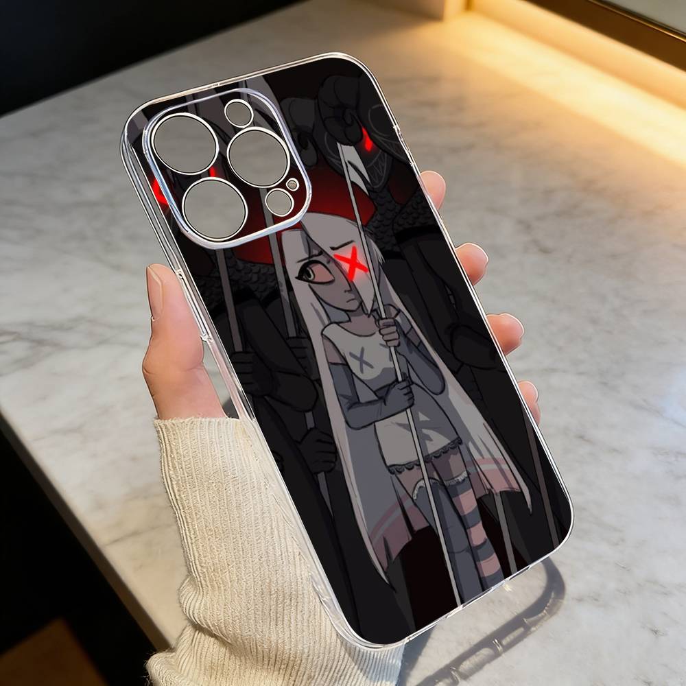 H-hazbin hotel V-veggie  Phone Case Transparent Silicone Soft For iPhone 17 16 15 14 13 12 11 Mini Pro Max Plus