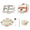 Capybara 304 Stainless Steel Divided Lunch Box With Bowl & Cutlery Microwave Students Portable Large Capacity Bento Box