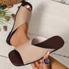 Women's Open-Toe Slide Sandals, Fairy Style Hollow-Out Design, Soft Flat Beach Shoes, Lightweight Casual Seaside Travel Slippers