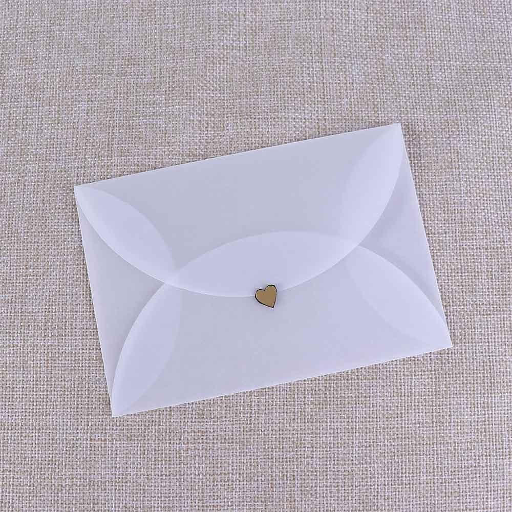 Postcard White For Card Sulfuric Acid Paper Envelopes For DIY Semi-transparent Paper Envelopes