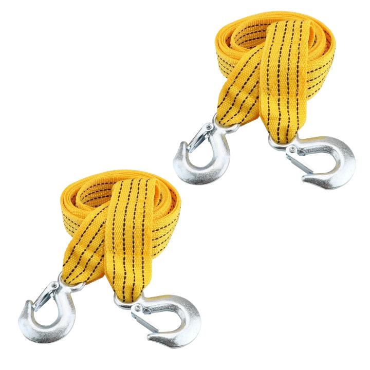 1-3 STÜCKE 3 Tonnen 300CM Auto Abschleppseil Abschleppgurt Nylon Legierter Stahlhaken Notfallrettungswerkzeuge Für Anhänger Offroad Motorradwerkzeug