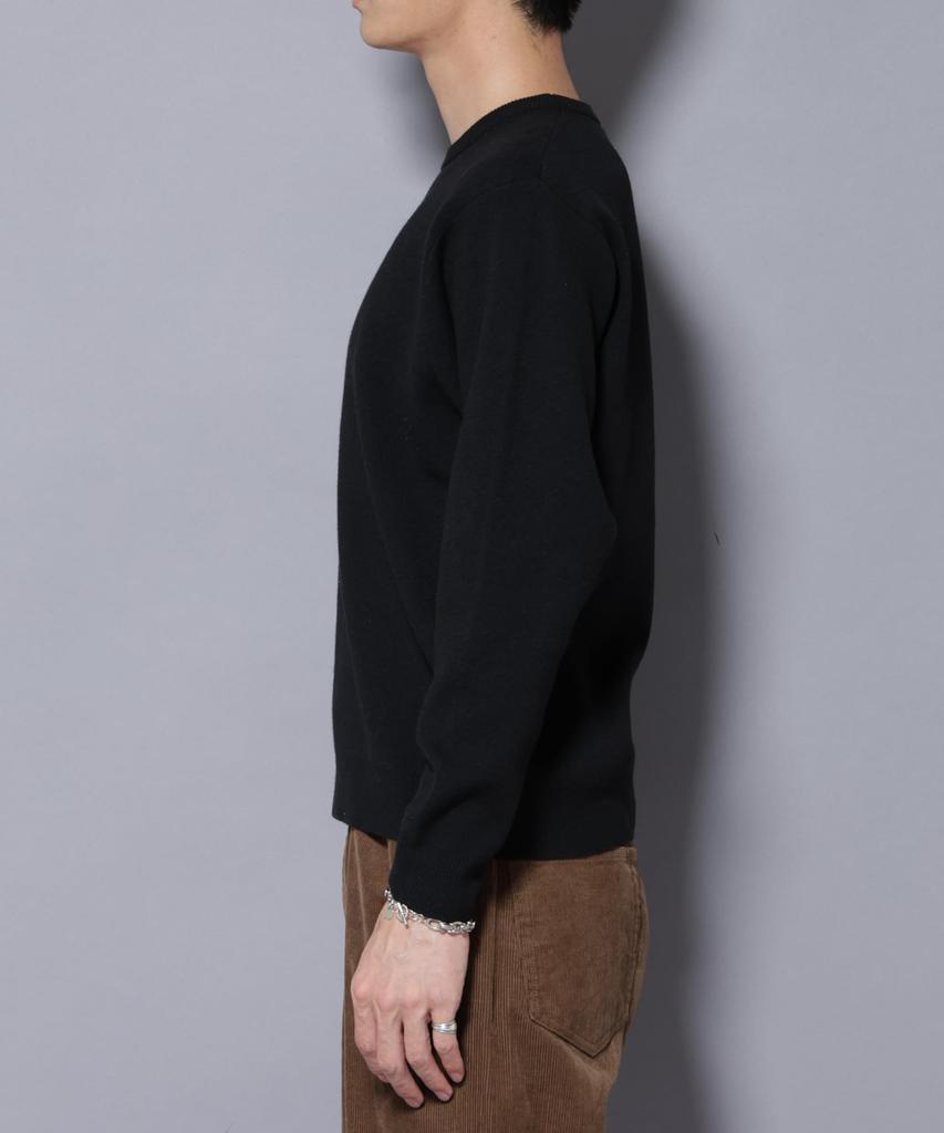 Nano Universe Silk Blend Crew Neck Size Knit, Men's, M, 140, Green, 672-5222227