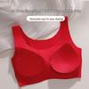 Dragon Year Red Seamless Bridal Underwear Set: Women's No-Wire Bra & Thin Sports Vest