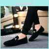 Eleganti Scarpe Loafer Casual da Lavoro da Uomo con Camoscio Artificiale Premium e Suole in Gomma