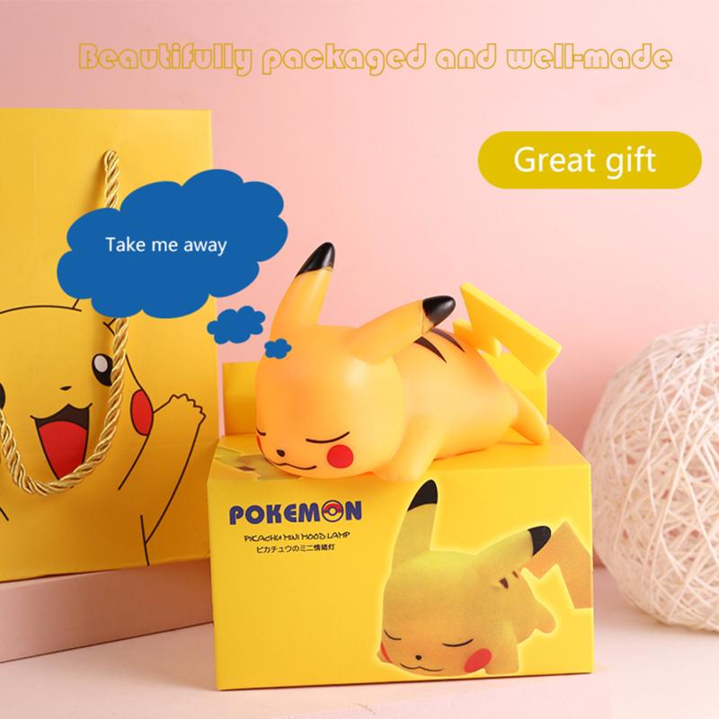 Pokemon Pikachu Nachtlicht, Elfe, niedliche Nachttischlampe, Schlafzimmer, Wohnzimmer, Dekoration, Geschenk