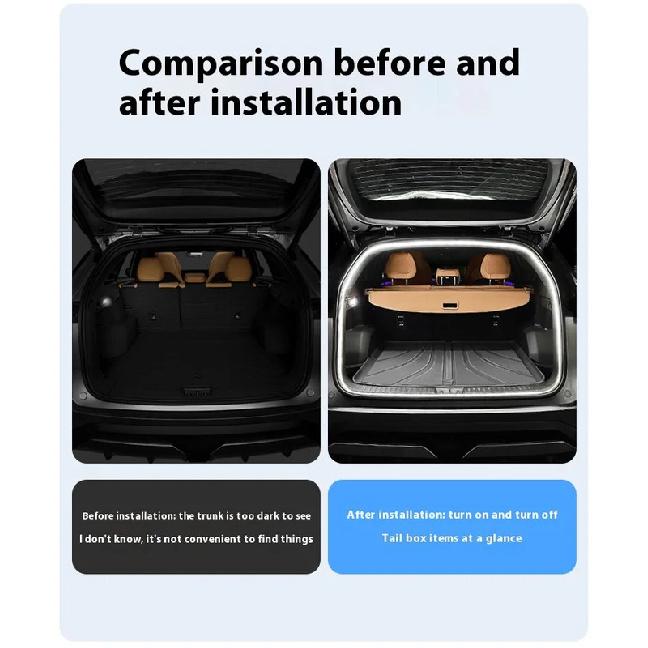 Car Trunk Lighting Fit For Mazda CX-9 Trunk Atmosphere Light Modified Light Bar Strip Decorative Lamp Car Interior Accessories