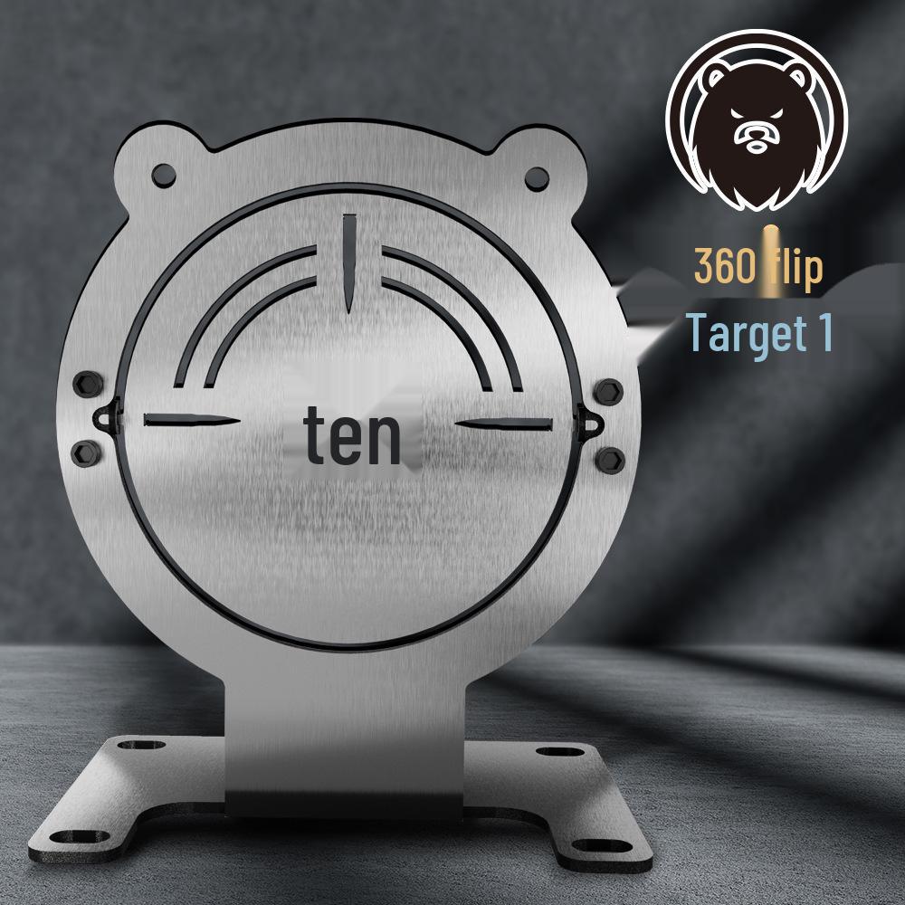 

Little Bear IDPA Live Flip Water Baby Gun with Soft Egg Target - Stainless Steel Brushed Shooting Toy