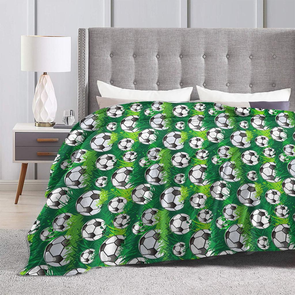 Football Pattern Plush Blanket Students Flannel Throw Blanket For Couch Chair Soft Warm Custom Quality Bedspread Gift