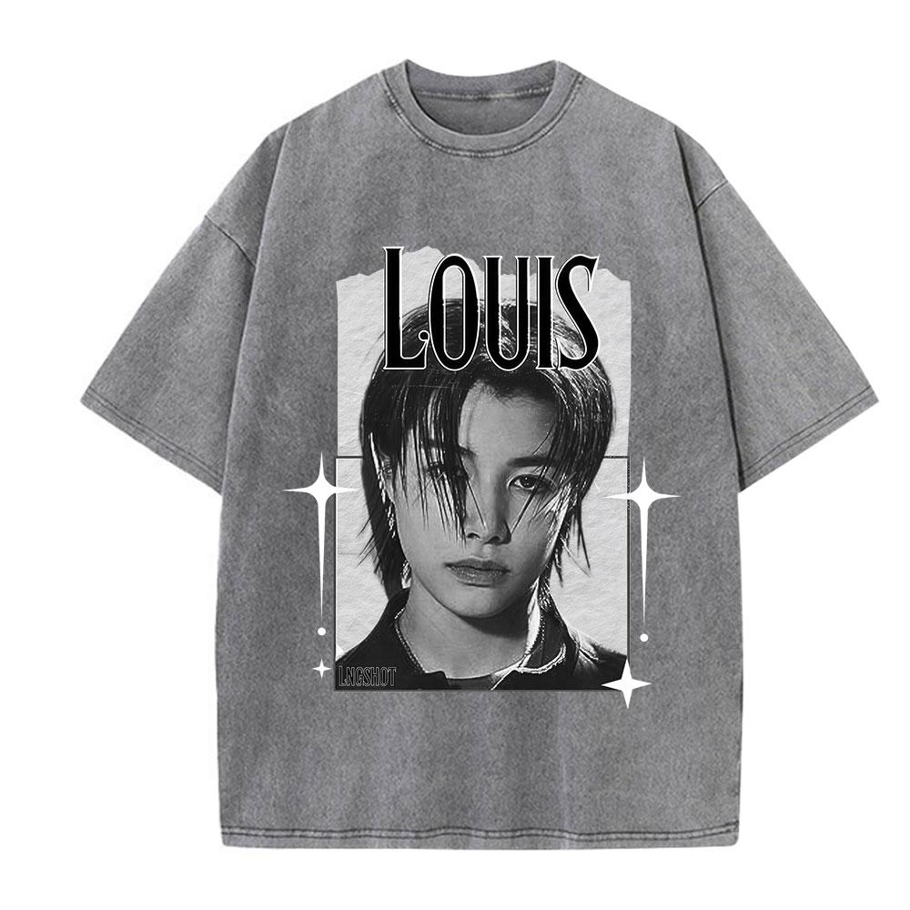 Vintage Washed Korean Kpop Lngshot T Shirt Men Women Clothing Fashion Hip Hop Short Sleeve Cotton Casual Tshirts Streetwear