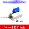 304 Stainless Steel Sanitary Mini Ball Valve, Internal/External Thread, High Pressure, 1/8"-3/4" Sizes, Open Pagoda Design