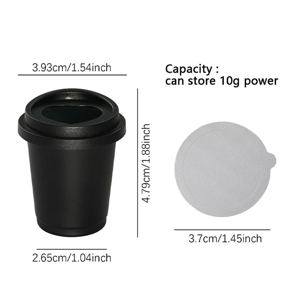 Plastic Refillable Cup Reusable Coffee Cups Coffee Brewing Tool Refillable Coffee Shell Coffee Pack for Coffee Lovers