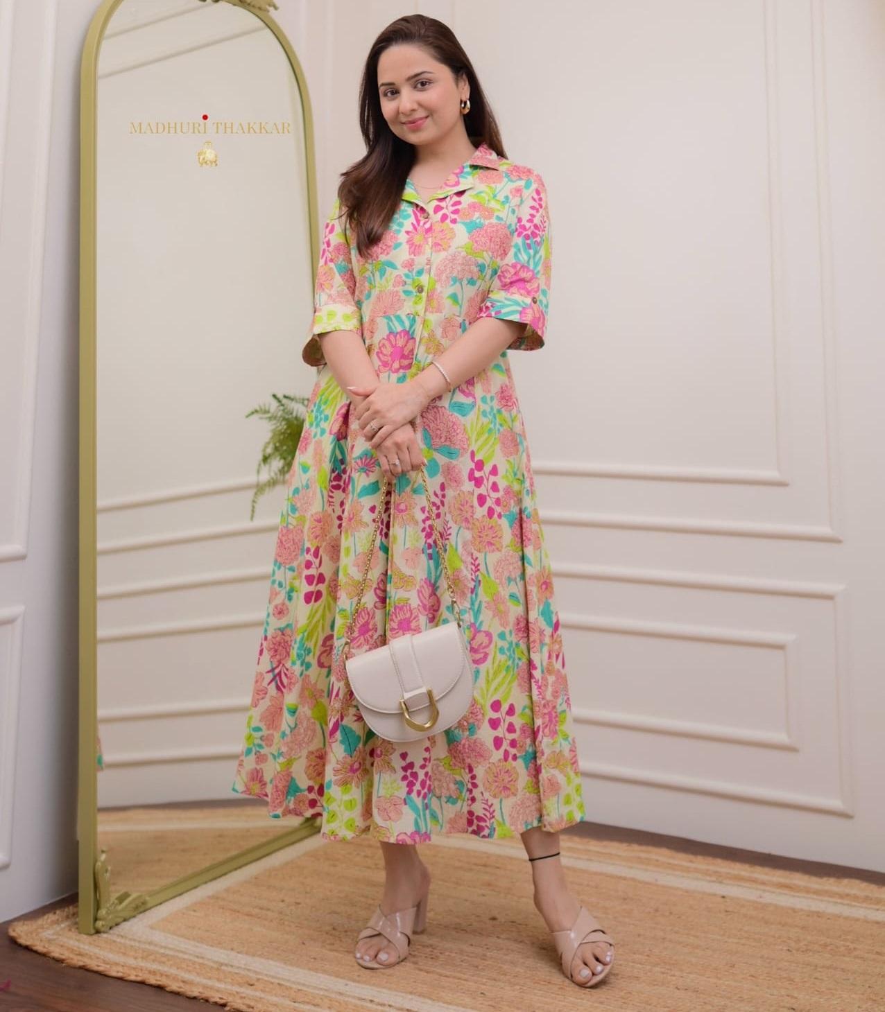 

Женское индийское пакистанское дизайнерское вечернее платье из чистого хлопка Курта Курти, верхнее платье-туника M белый