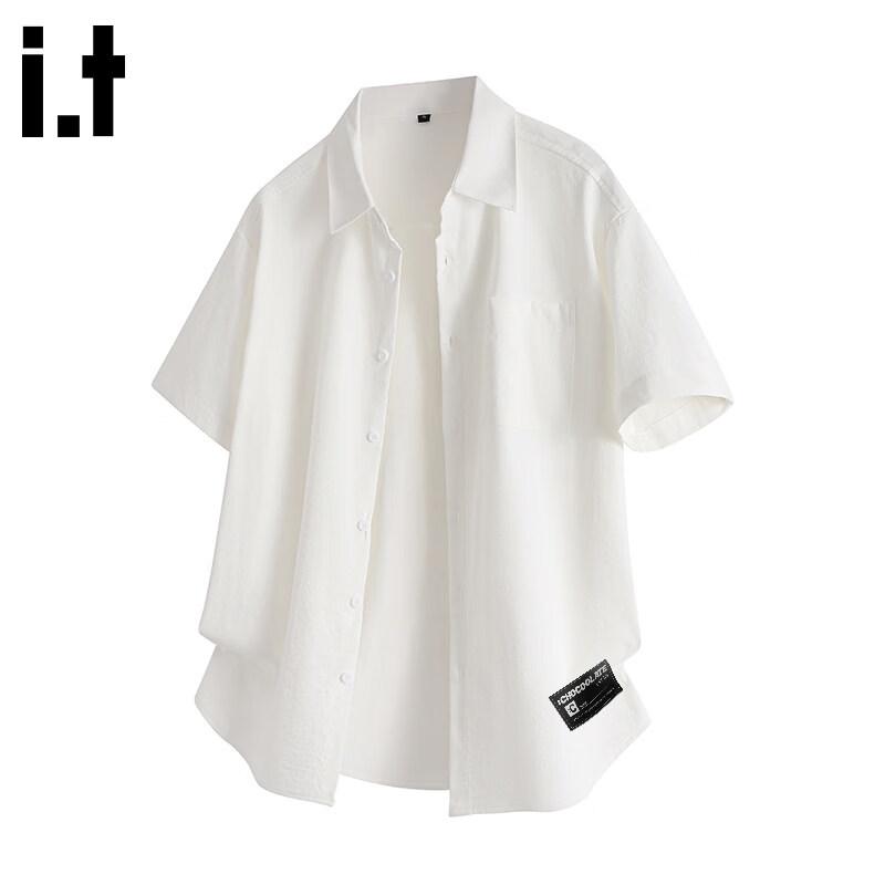 CHOCOOLATEit Men's Cooling Ice Silk Short Sleeve Lapel Shirt