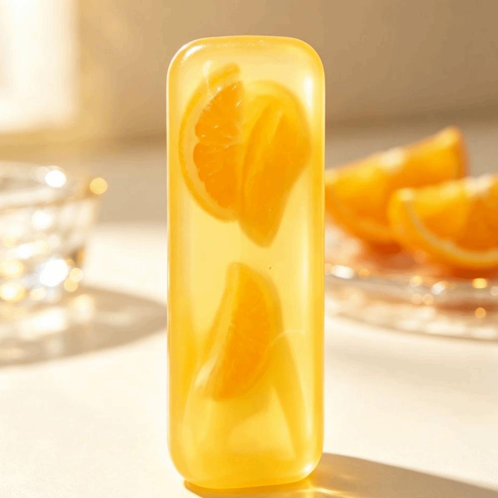 Transparent Reduce Pressure Toy Kawaii Fruit Ice Cube Squishy Toy Fruit Ice Cube Toy Desk Decor