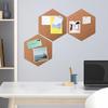 3 Pcs Cork Bulletin Board Hexagon, 7.87×6.7” Self Adhesive Corkboard Tiles for Walls Mini Wall Bulletin Boards Thick Tack Boards Hexagon Pin Board