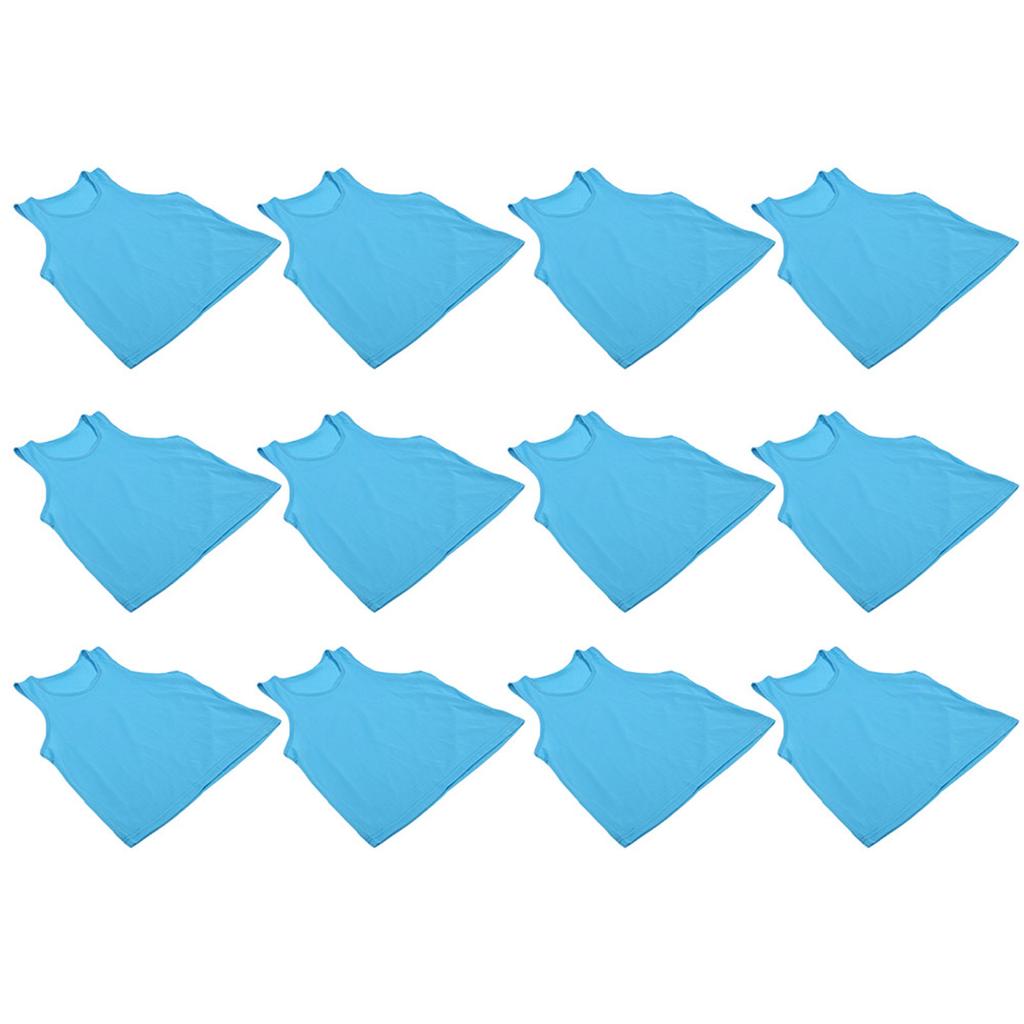 12pcs Kid Training Vest Breathable Mesh Team Practice Pinnies Free Size for Soccer Basketball Outdoor Sports