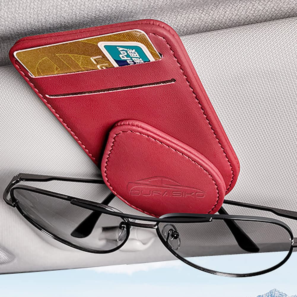 

Держатель для автомобильных очков DURASIKO, зажим для солнцезащитных очков, хранение очков/солнцезащитных очков, зажим для хранения карт, защищает очки, для солнцезащитного козырька автомобиля, легко устанавливается