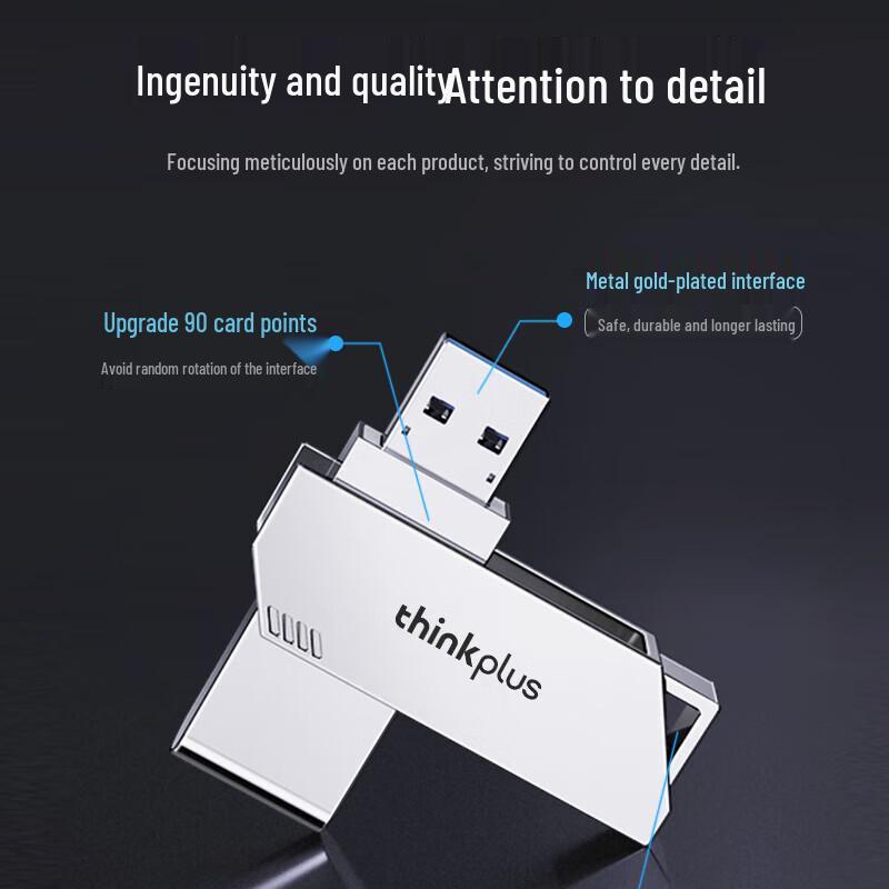ThinkPlus Lenovo TPU301plus 128GB USB 3.2 Flash Drive