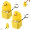 Duck Quacking Fidget Keychain Pack of 2 with LED Light and Sound for Anxiety Relief and Everyday Carry