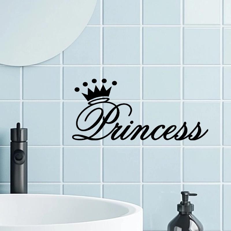 Elegant Princess Slogan Removable PVC Wall Sticker for Living Room or Bedroom