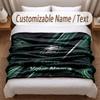 Philadelphia Eagles Printed Flannel Blanket Custom Name Text Soft Warm Throw For Bedroom Holiday Gift